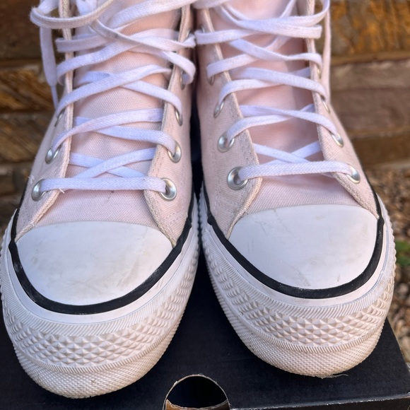 Converse Shoes - Converse Classic High-Top Platform Canvas Sneakers - Pink - Sz 7